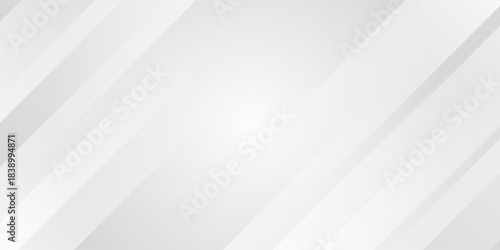 Diagonal grey gradient lines background. Abstract silver stripes wallpaper. Abstract gray tech backdrop. Oblique gris texture for graphic design, poster, banner, flyer, brochure, presentation. Vector