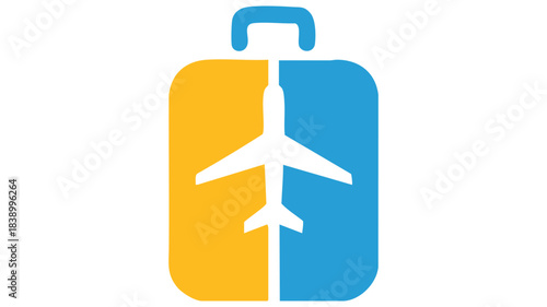 Air travel luggage flight icon design Vector