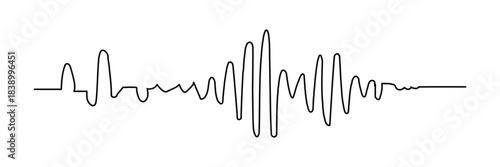 Own Created Sound waves design template. Set of podcast sound waves design. Vector Illustration on white background.