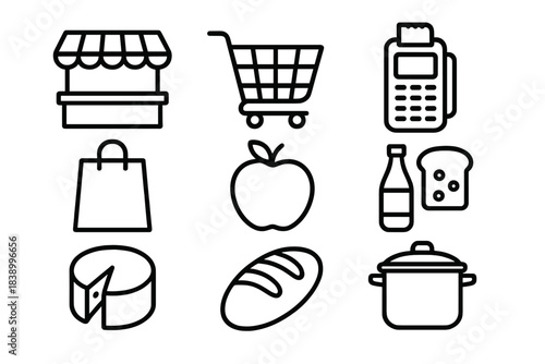 set of kitchen icons