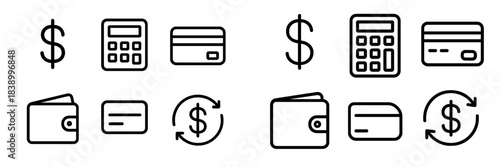 set of audio icons