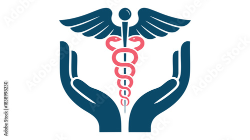Healthcare medical symbol with hands