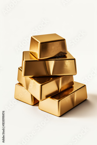 gold block scale pieces white background