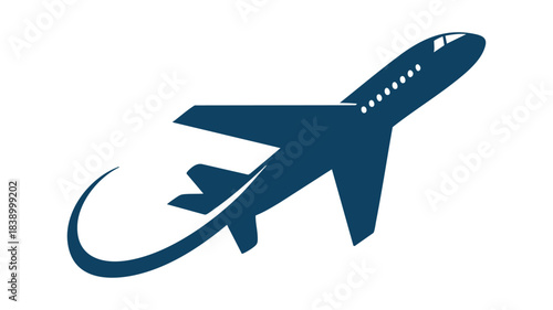 Airplane taking flight travel design