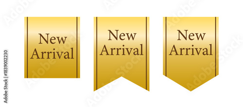 ゴールドを基調に整えた3色構成の New Arrival フラッグミニセット