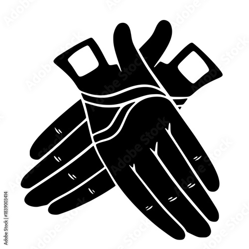 gardening illustration garden silhouette tool logo gloves icon work outline glove spring nature equipment green care agriculture hand soil shape women vector graphic background