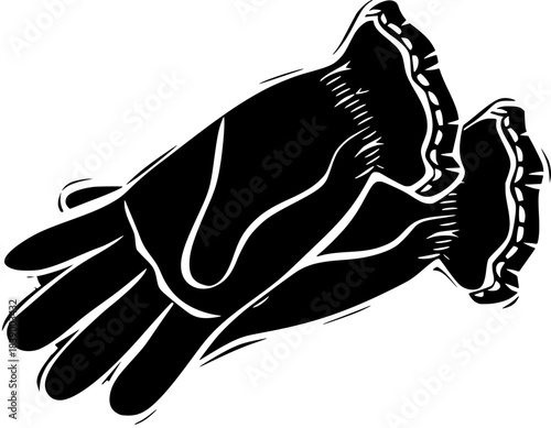 gardening illustration garden silhouette tool logo gloves icon work outline glove spring nature equipment green care agriculture hand soil shape women vector graphic background