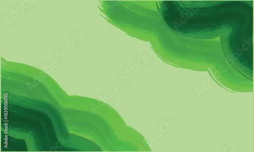 Soft green background displays layered brushstrokes creating a soothing and peaceful organic watercolor effect
