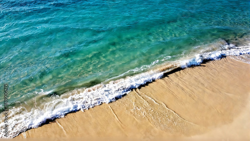 Fototapeta Naklejka Na Ścianę i Meble -  summer coastline wave and beach vibes