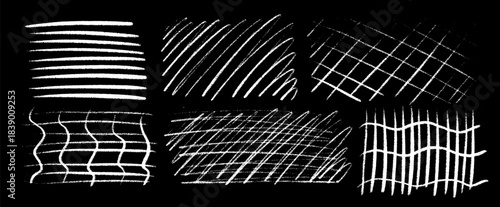 Crayon strokes and crayon marks create a loose grid layout with grid structure, blending doodle pattern elements and pattern textures in a hand-drawn style.