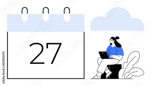 Event planning concept. Event schedules streamlined with digital tools. Event management optimized with online platforms. Ideal for productivity software, scheduling apps, remote work, online events