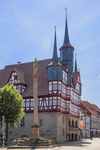 The historic town hall of Dudersstatd, for which this town is famous