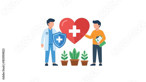 Doctor and Patient Discussing Heart Health and Wellness, Illustrating a Strong Doctor-Patient Relationship with a Focus on Preventative Care and Healthy Living