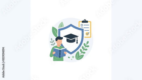 Protecting educational journeys with knowledge and guidance, a secure path to graduation and academic success for students everywhere