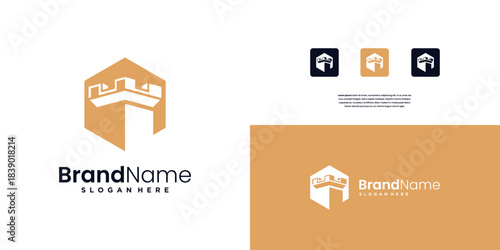 luxury castle logo design, palace logo, fortress logo design inspiration