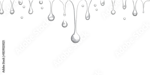 Abstract liquid drops dripping down, creating a fluid and dynamic pattern