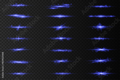A shimmering sky-blue streak flows gracefully, leaving tiny sparkling particles along its path. Its luminous glow adds elegance and a calming accent. vector