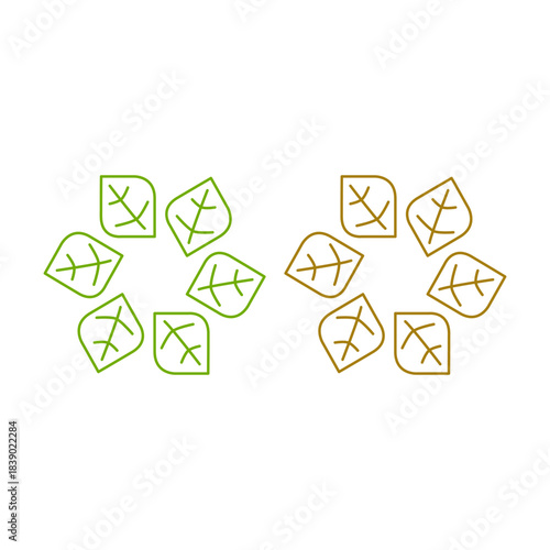 GREEN LEAVES BIO ECO SIGN SYMBOL LOGO VECTOR