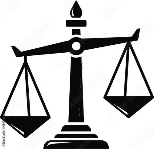 Balance justice scale legal equality vector