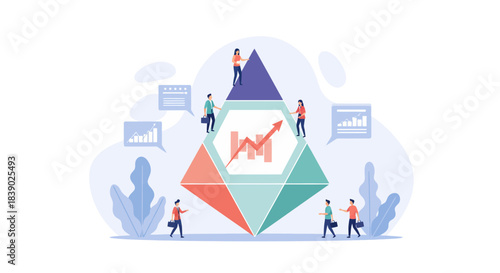 Dynamic teamwork driving business growth with innovative strategies and collaborative project management in a modern, forward-thinking company culture