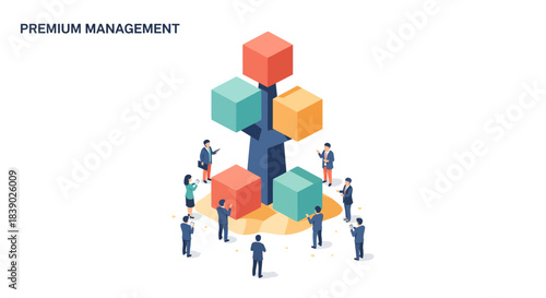 Dynamic team collaborating on innovative solutions for premium management success in modern business environment, driving growth and achieving shared objectives