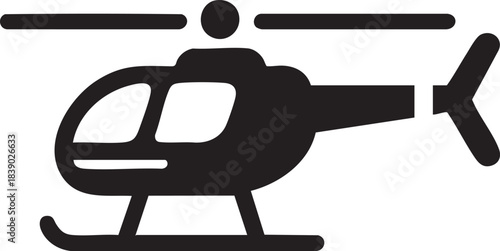 Black helicopter icon