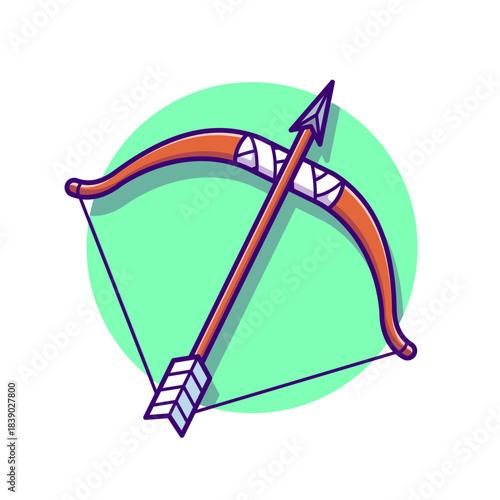 Archery Cartoon Vector Icon Illustration