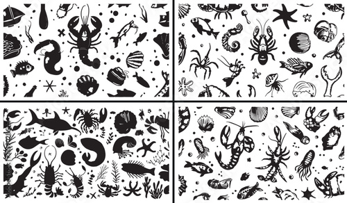 Insect illustration vector, bugs and beetles design, natural insect artwork, creative animal sketch, biology wildlife vector, hand drawn bug collection, entomology illustration art, creepy insect patt