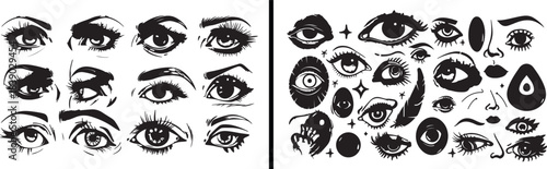 Eye symbol vector, vision design art, mystical eye illustration, spiritual energy artwork, all seeing eye design, occult pattern vector, divine geometry symbol, artistic vision decor, enlightenment co