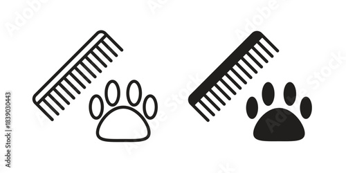 Pet grooming icon pictogram in trendy outline style. icon, sign or symbol.