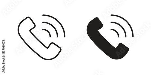 Phone call icon pictogram in trendy outline style. icon, sign or symbol.