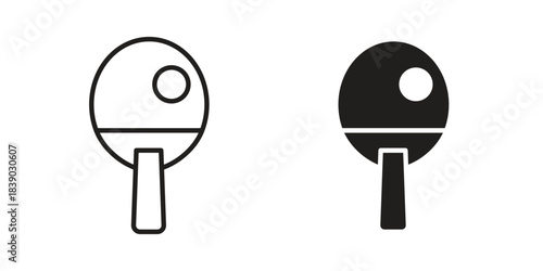 Ping pong icon pictogram in trendy outline style. icon, sign or symbol.