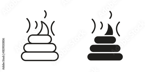 Poop icon pictogram in trendy outline style. icon, sign or symbol.