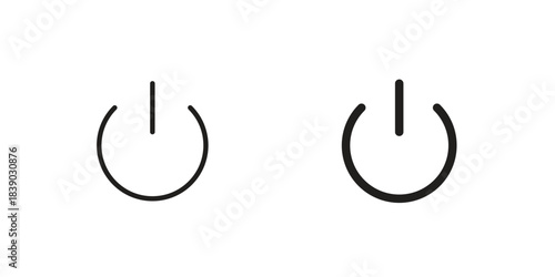 Power icon pictogram in trendy outline style. icon, sign or symbol.