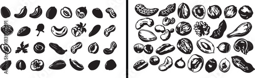 Seed and bean illustration, organic seed art, nature nutrition design, agriculture product artwork, natural seed pattern, healthy plant vector, edible beans drawing, gardening seed artwork, natural pu