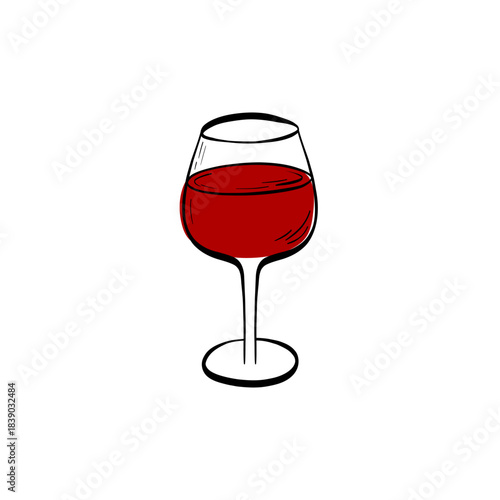 Minimal red wine icon with a modern outline and subtle vintage charm. Works well for cafe menus, alcohol branding, and upscale drinkware visuals