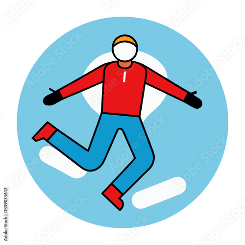 vector illustration of a snowboarder