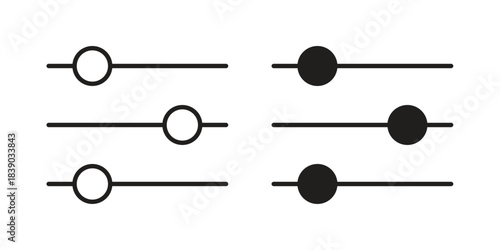 Settings sliders icon pictogram in trendy outline style. icon, sign or symbol.