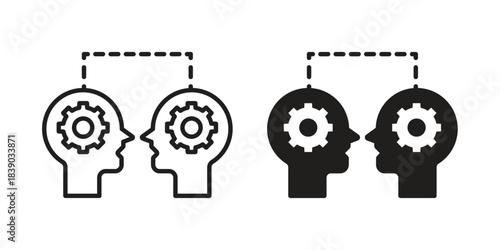 Share thoughts icon pictogram in trendy outline style. icon, sign or symbol.