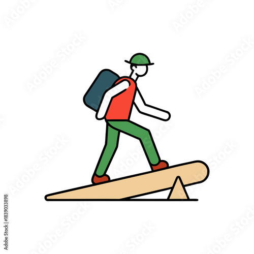 businessman jumping on the rope