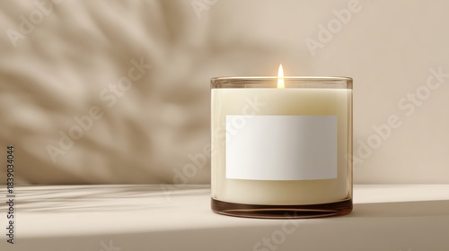 Candle on a table with soft light