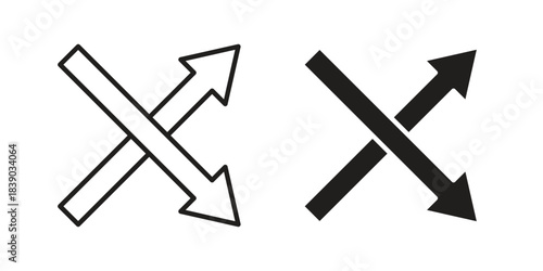 Shuffle icon pictogram in trendy outline style. icon, sign or symbol.