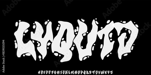 Display Alphabet Handwritten Grunge Font,Brush Halftone Style,street art wear, Uppercase.Vector Illustration