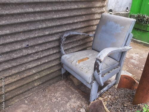 Old Weathered Chair Outdoors – Rustic Vintage Furniture Decay