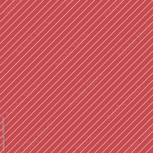 Cream diagonal stripe seamless pattern over a brick red background, perfect for branding, packaging, stationery, textiles, and contemporary geometric design uses.
