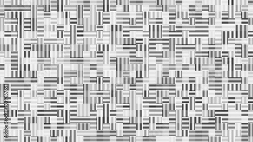Dense Structured Monochrome Line Blocks — Vector Design Background