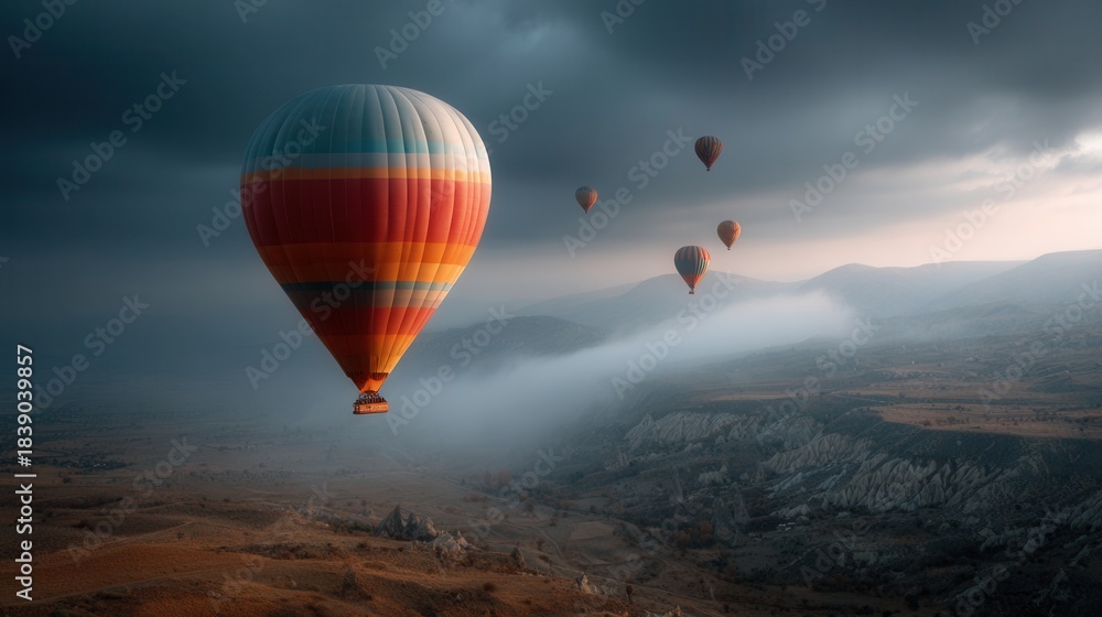 Obraz premium hot air balloons flying over cappadocia