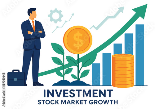 Investment and Stock Market Growth Strategy Concept