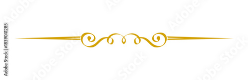 Luxury Golden and Black Line Divider Vector Set. Elegant Swirl Ornament Rule Element. Vintage Flourish Text Separator for Invitation, Certificate, Menu, and Premium Design.