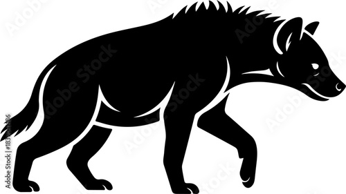 Hyena silhouette vector illustration